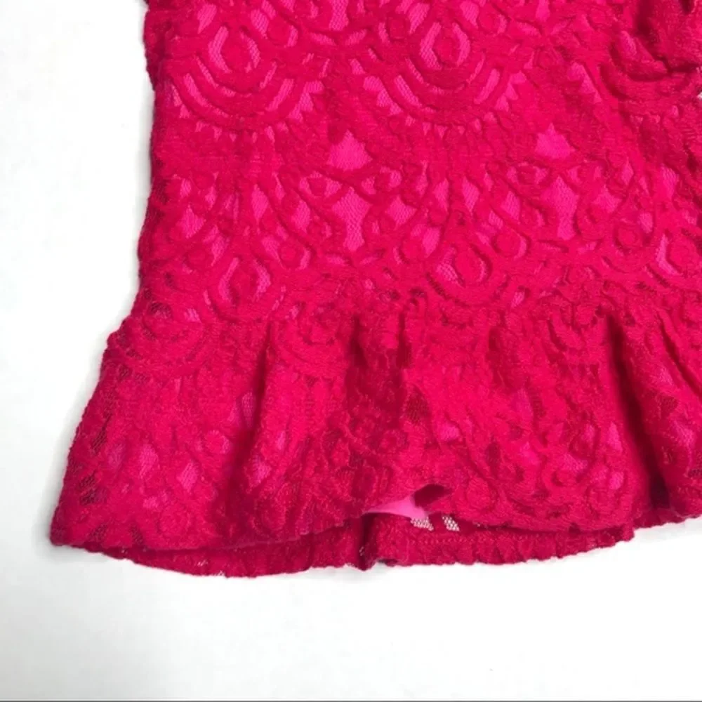 𝅺genuine Kids by Oshkosh Lace Peplum Keyhole Blouse
